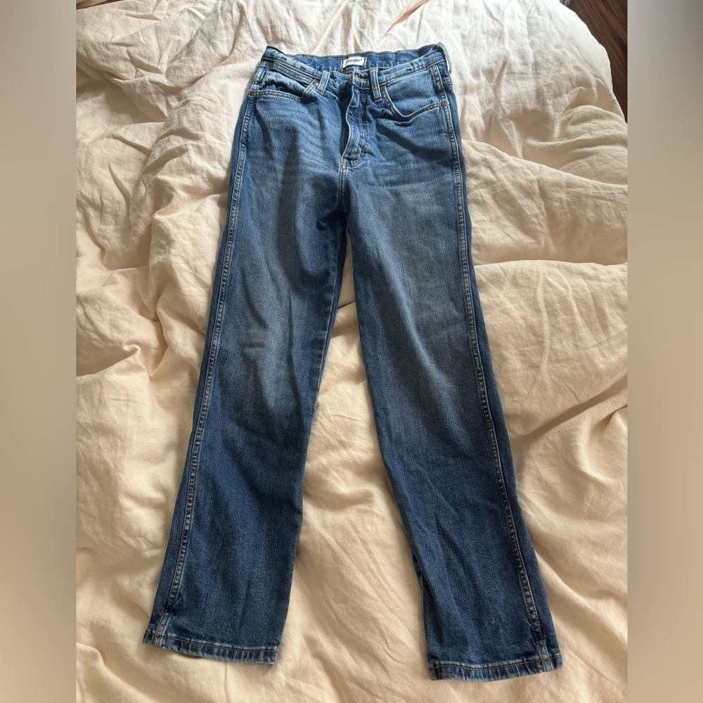 Wrangler womens Wild West high rise straight Blue Jeans size 25